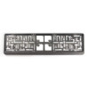Support de plaque dimmatriculation en plastique Click 52x11cm Gunmetal