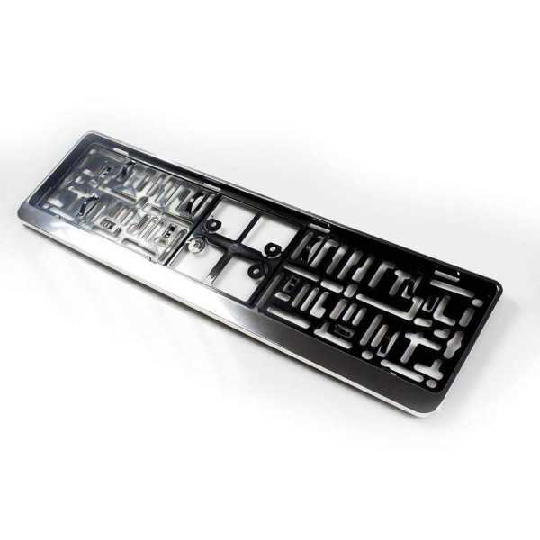 Support de plaque dimmatriculation en plastique Click 52x11cm Chrom...