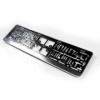 Support de plaque dimmatriculation en plastique Click 52x11cm Chrom...