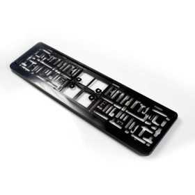 Support de plaque dimmatriculation en plastique Click 52x11cm Noir ...