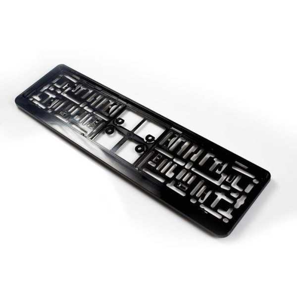 Support de plaque dimmatriculation en plastique Click 52x11cm Noir ...
