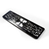 Support de plaque dimmatriculation en plastique Click 52x11cm Noir ...
