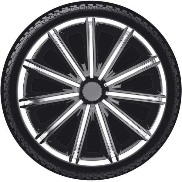 Ensemble denjoliveurs de roue 4 pièces Nero 14 pouces ArgentNoir | ...