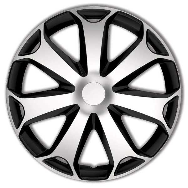 Jeu denjoliveurs de roue 4 pièces Mega 16 pouces argentnoir