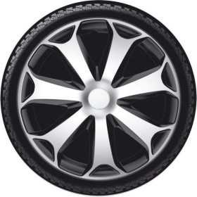 Jeu denjoliveurs de roue 4 pièces Mega 16 pouces argentnoir | AutoS...