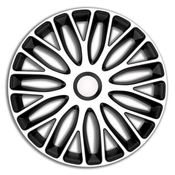 Jeu denjoliveurs de roue 4 pièces Mugello 13 pouces BlancNoir