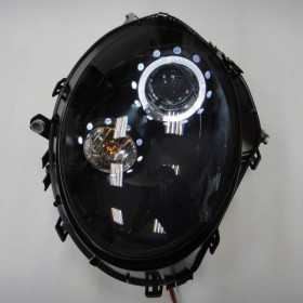 Jeu de phares pour BMW New Mini R55R57 20062010  Noir  avec AngelEyes