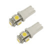 Ampoules LED 5Q T10 12V XenonOptique Jaune lot de 2 pièces 50503 puces