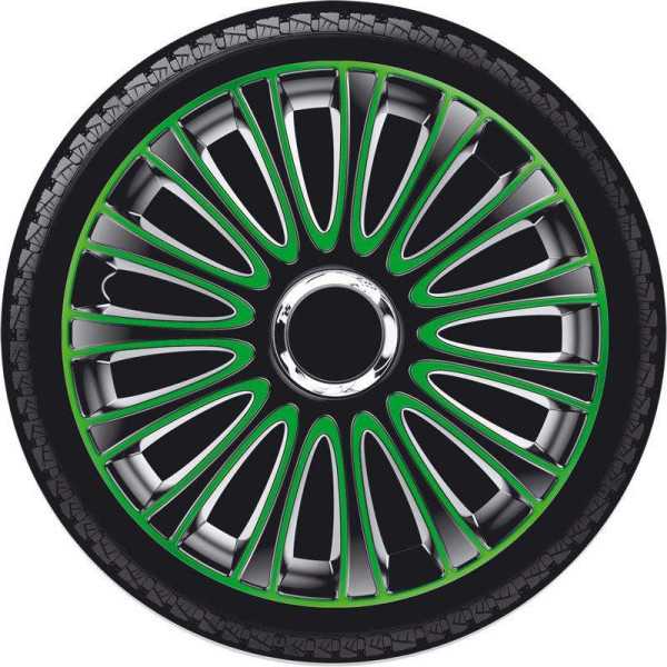 Jeu denjoliveurs 4 pièces LeMans 15 pouces noirvert | AutoStyle | E...