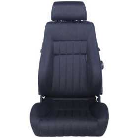 Siège sport Retro Noir Dossier réglable des deux côtés avec glissiè...