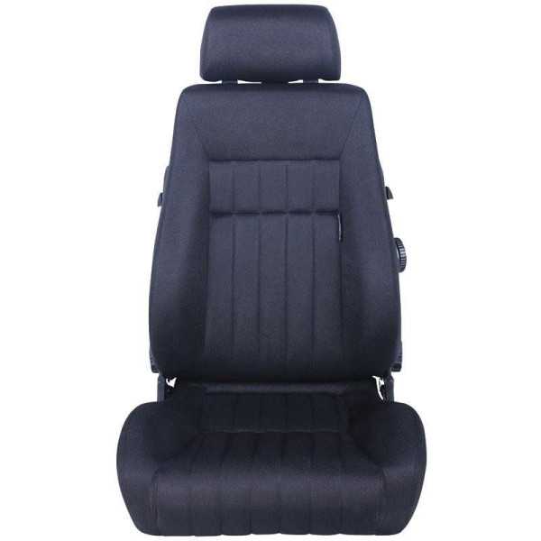 Siège sport Retro Noir Dossier réglable des deux côtés avec glissiè...