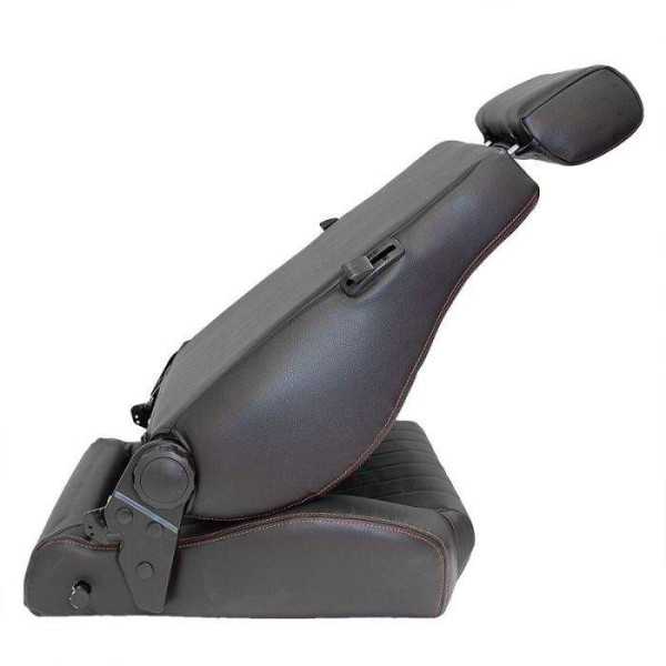 Siège sport Retro Cuir synthétique noir coutures rouges Dossier rég...