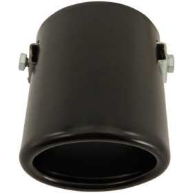 Enjoliveur déchappement AcierNoir ovale 80x60mm longueur 105mm  rac...