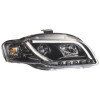 Jeu de phares avec DRL LightBar pour Audi A4 B7 20052008  Noir