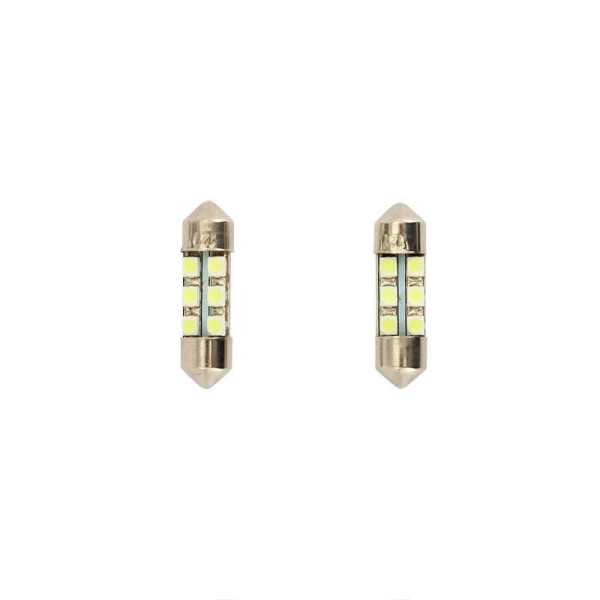 6Q LEDSMD Festoon Lampes Blanc 31x10mm Set de 2 pièces