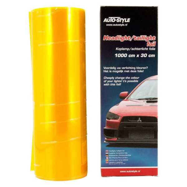 Feuille de pharefeu arrière Jaune 1000x30 cm | AutoStyle | Film Déc...