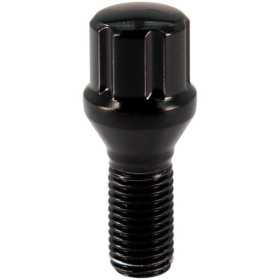 Boulon de roue M14x1.50 Noir  6 Cannelures  Conique  Longueur 32mm