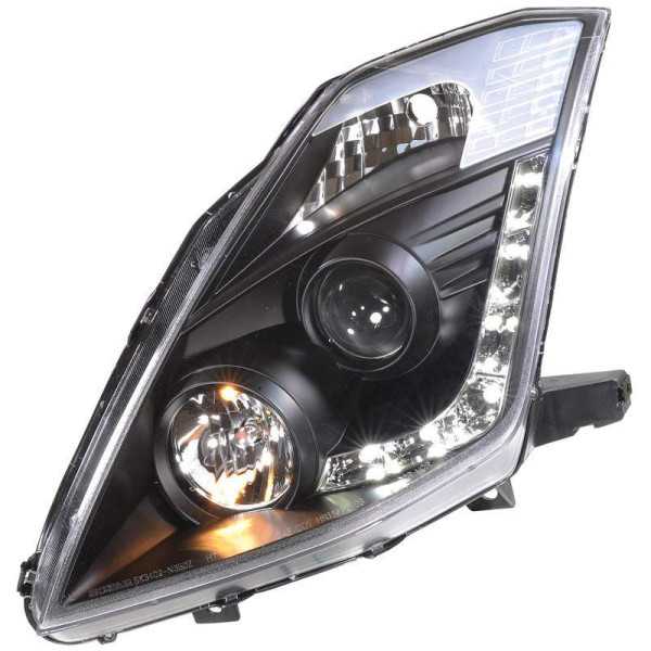 Jeu de Phares DRLLook pour Nissan 350Z 20032009  Noir