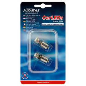 4Q BAX9S H6 Ampoules SMD 12V XenonOptic White lot de 2 pièces avec ...