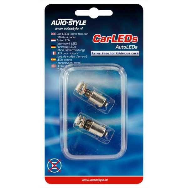 4Q BAX9S H6 Ampoules SMD 12V XenonOptic White lot de 2 pièces avec ...