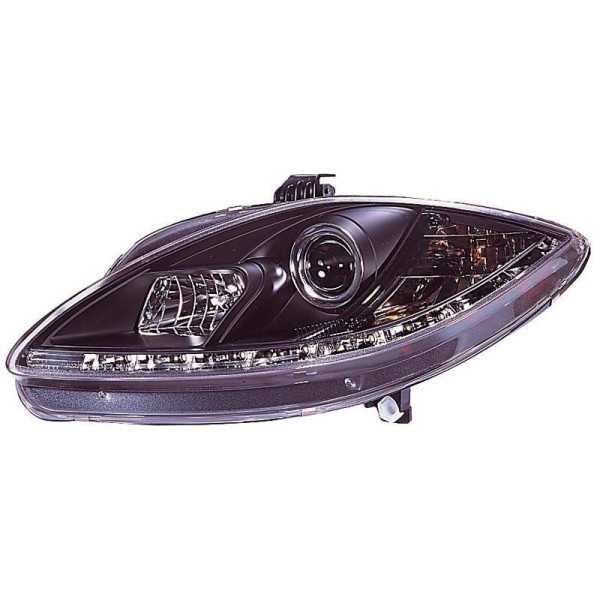 Jeu de phares avec DRL pour Seat LeonAlteaToledo 20052009  Noir