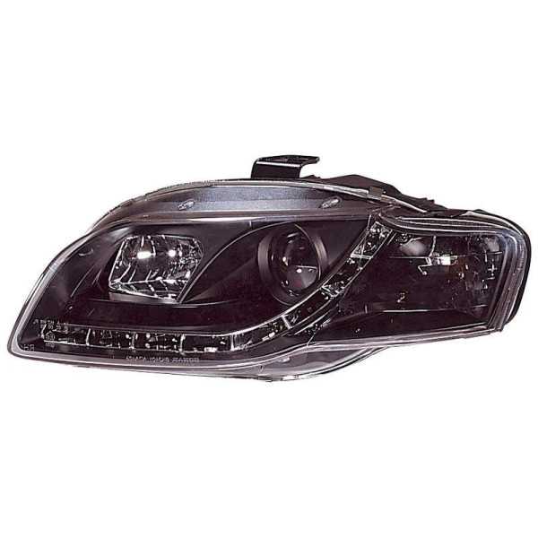 Jeu de phares avec DRL pour Audi A4 B7 20052008  Noir