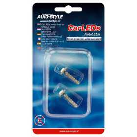 Ampoules LED T10 12V XenonOptic White lot de 2 pièces avec support ...