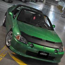 Cache pierre de capot pour Honda CRX Del Sol 19931997 noir