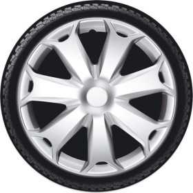 Ensemble denjoliveurs de roue 4 pièces Mega 13 pouces Argent | Auto...