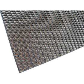 Maille racing ABS noir  HEX Fin 18x7mm  120x30cm