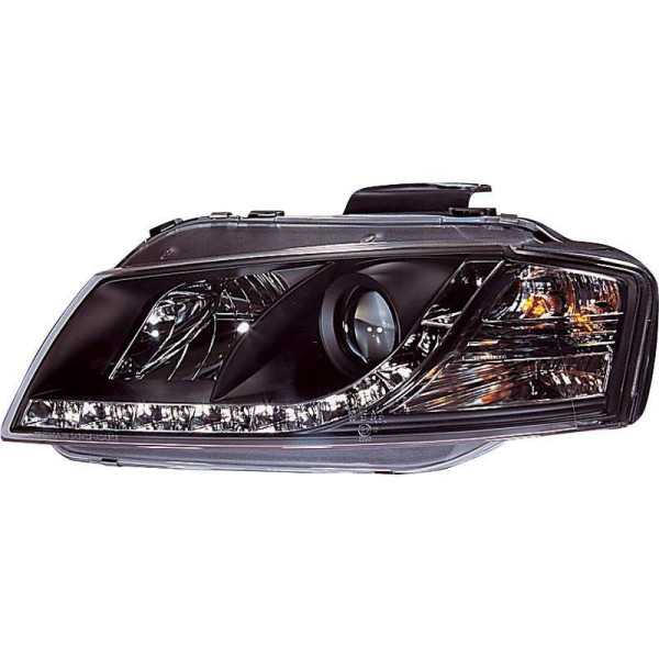Jeu de Phares DRLLook pour Audi A3 8P 20032008  Noir