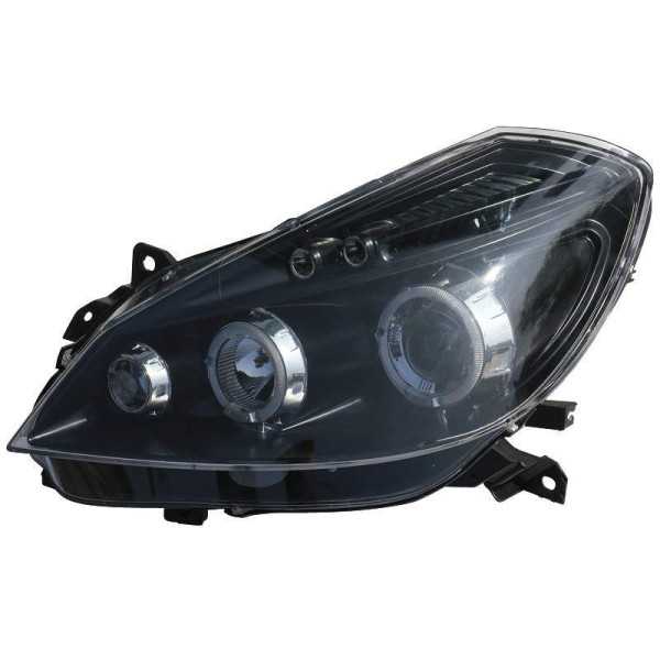 Jeu de phares pour Renault Clio III 20052007  Noir  avec AngelEyes