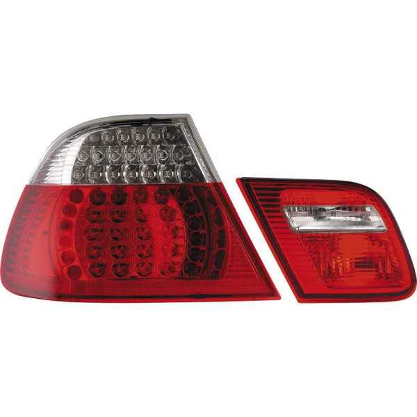 Jeu de feux arrière à LED pour BMW Série 3 E46 Cabriolet 19992005  RougeClair