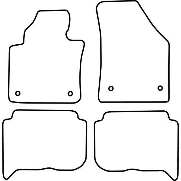 Tapis de voiture adaptés pour Volkswagen Touran 20072015 5Persons |...