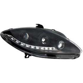 Jeu de Phares DRLLook pour Seat LeonAlteaToledo 20052009  Noir