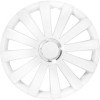 Ensemble denjoliveurs de roue 4 pièces Spyder 15 pouces blanc  anneau chromé