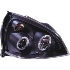 Jeu de phares pour Renault Clio II Facelift 20012005  Noir  avec AngelEyes