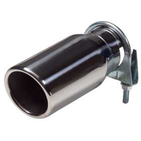 Embout déchappement en acier inoxydable  rond 76mm  longueur 178mm  raccord 4058mm