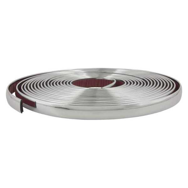 Cadre universel chromé autoadhésif  Largeur 16mm  Longueur 8 mètres