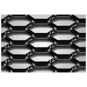 Maille racing aluminium noir nid dabeille 12x6mm 125x25cm | AutoSty...