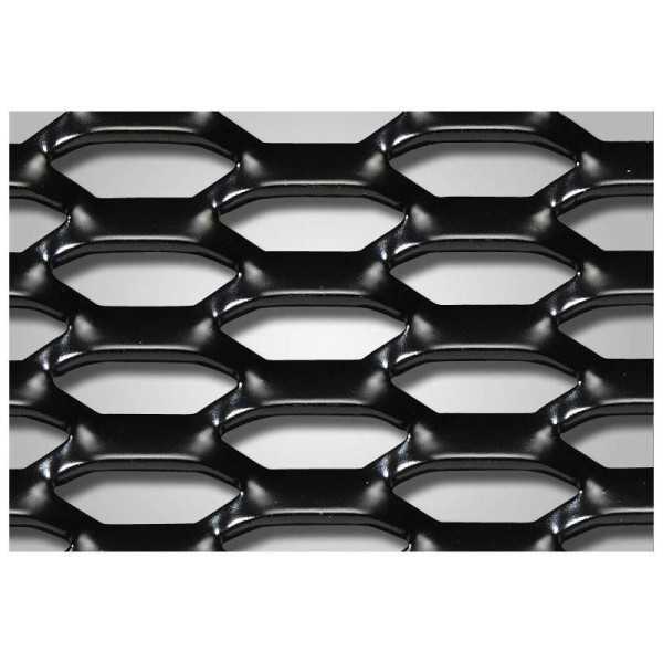 Maille racing aluminium noir nid dabeille 12x6mm 125x25cm | AutoSty...