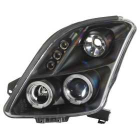 Jeu de phares pour Suzuki Swift II 20052010  Noir  avec AngelEyes