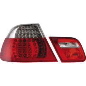 Jeu de feux arrière à LED pour BMW Série 3 E46 Coupé 19992003  RougeClair