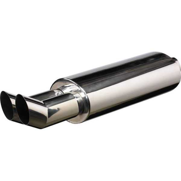 Echappement Sport Inox Universel  2x76mm DTM