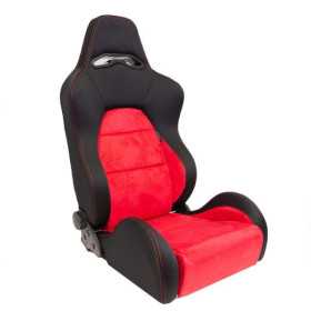 Siège sport Eco Soft  NoirRouge  Dossier réglable des deux côtés  avec glissières