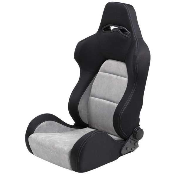 Siège sport Eco Soft  NoirGris  Dossier réglable des deux côtés  avec glissières