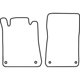 Tapis de voiture adaptés pour Mercedes SLK 2005 2 pièces | AutoStyl...