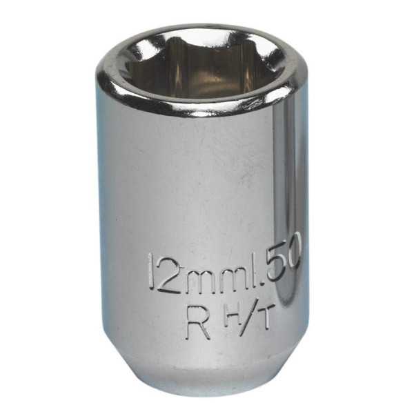 Ecrou de roue M12x1.25  HEX douille hexagonale  Conique  Longueur 38mm