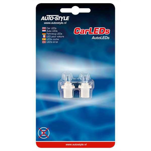 Ampoules LED T5 12V SuperBright White lot de 2 pièces | AutoStyle |...
