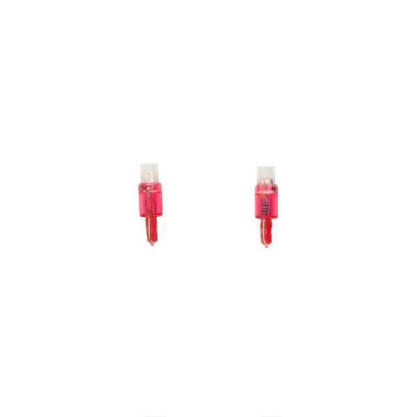 Lampes à instruments LED T5 12V Rouge lot de 2 pièces